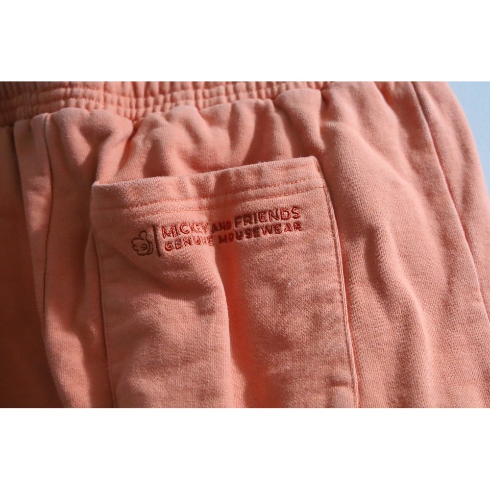 Disney Mickey Mouse Orange Tie Dye Sweatpants Embroidered Joggers Size XL - Picture 5 of 6